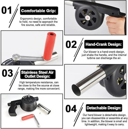 BBQ Fire Starter Electric Blower Lightweight Air Fan