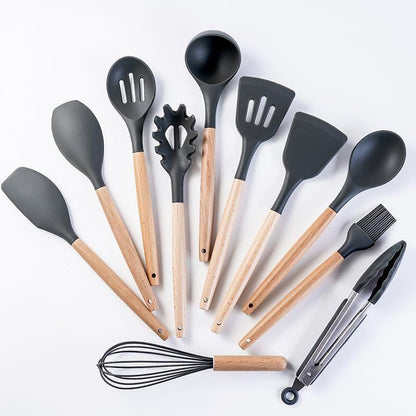 Silicone kitchenware set, 19-piece